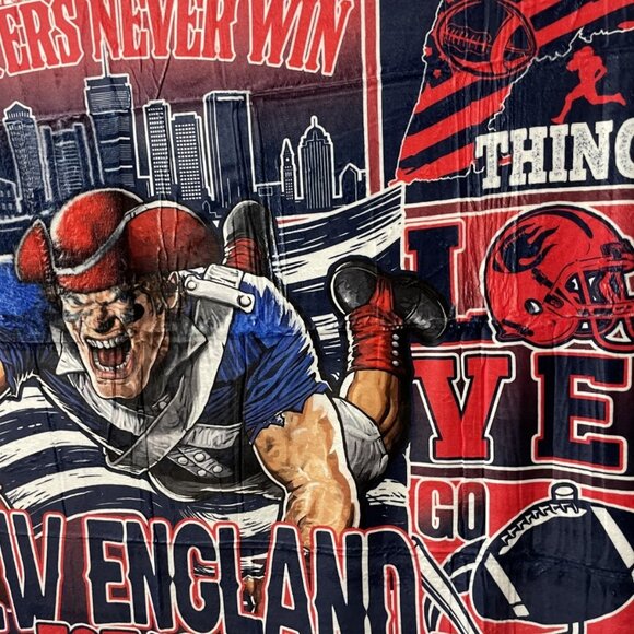 New England NFL Patriots North West Throw Blanket 50x60" NEW - Picture 2 of 3